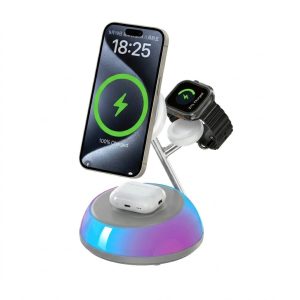 WIWU Wi‐W036 QI2.0 Aurora 3 in 1 Wireless Charger